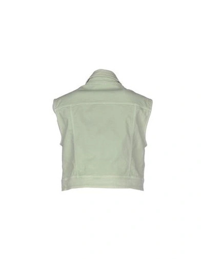 Shop Galliano Denim Outerwear In Light Green