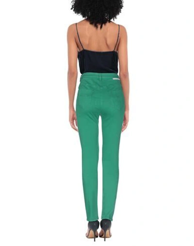 Shop Elisabetta Franchi Woman Jeans Green Size 26 Cotton, Elastomultiester, Elastane