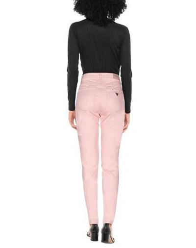 Shop Guess Woman Denim Pants Pink Size 24w-30l Cotton, Polyester, Elastane