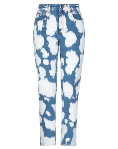 Shop Burberry Woman Denim Pants Blue Size 31 Cotton