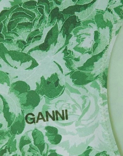 Shop Ganni Bikini Bottoms In Green