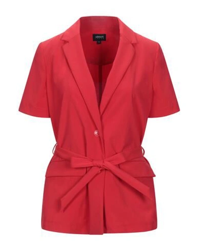 Shop Armani Jeans Suit Jackets In Red