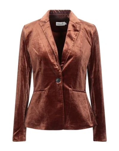 Shop Molly Bracken Suit Jackets In Brown