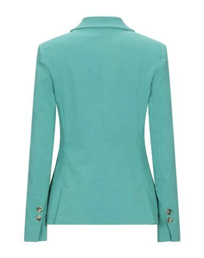 Shop Pinko Woman Suit Jacket Green Size 4 Linen, Viscose, Elastane