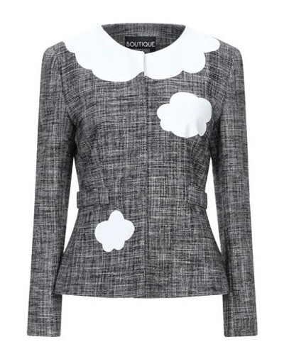 Shop Boutique Moschino Woman Blazer Black Size 6 Cotton, Polyester