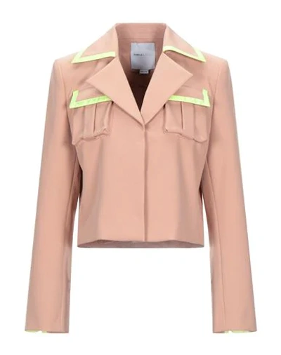 Shop Isabelle Blanche Paris Woman Blazer Blush Size S Polyester, Elastane In Pink