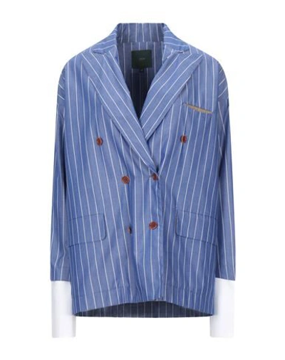 Shop Jejia Suit Jackets In Slate Blue