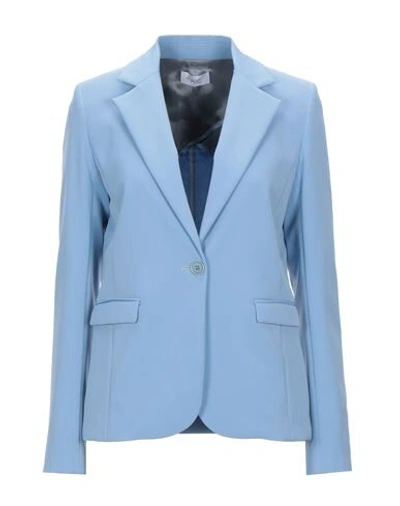 Shop Hopper Suit Jackets In Sky Blue