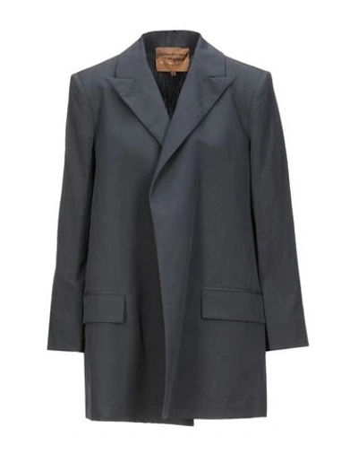 Shop Alessia Santi Suit Jackets In Dark Blue