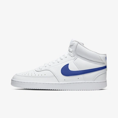 Shop Nike Court Vision Mid Men's Shoe (white) - Clearance Sale In White,game Royal