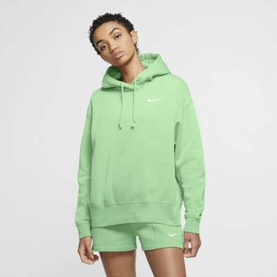 Shop Nike Sportswear Women's Fleece Hoodie In Cucumber Calm,white