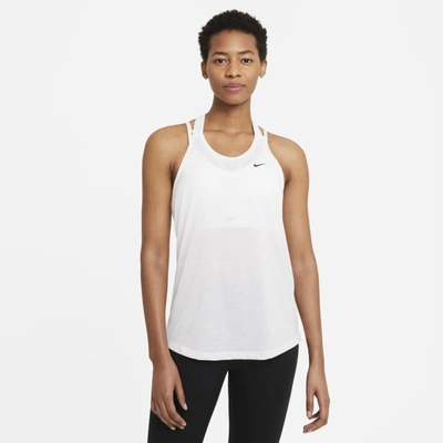 Shop Nike Women's Dri-fit Training Tank Top In White