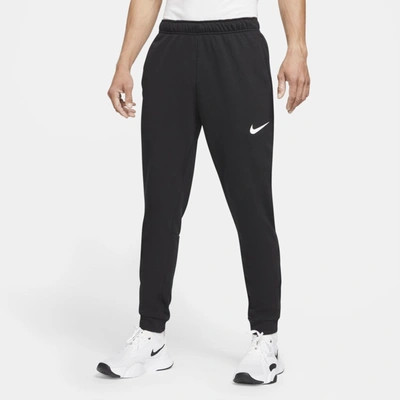 Shop Nike Men's Dry Dri-fit Taper Fitness Fleece Pants In Black