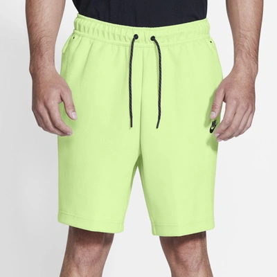 Shop Nike Sportswear Tech Fleece Men's Shorts In Light Liquid Lime,black