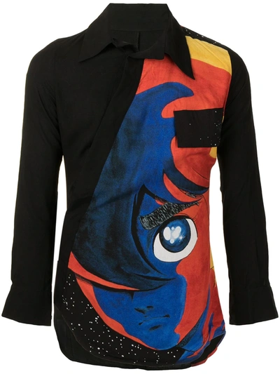 Shop Yohji Yamamoto Cyborg 009 Shirt In Black