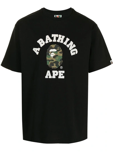 Shop A Bathing Ape Graphic-print Cotton T-shirt In Black