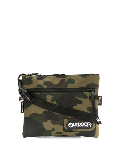 Shop A Bathing Ape X Outdoor Products Camo Mini Shoulder Bag In Green