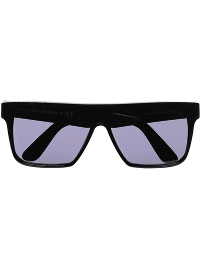 Shop Tom Ford Ft0709 Square-frame Sunglasses In Schwarz