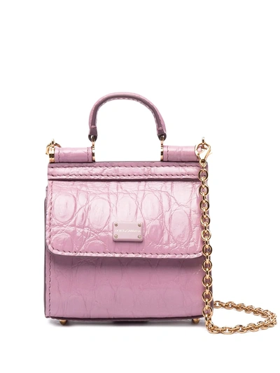 Dolce & Gabbana Mini Sicily 58 Tote Bag In Black