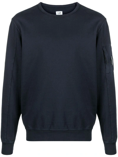 Shop C.p. Company Crew Neck Sweatshirt In Blue