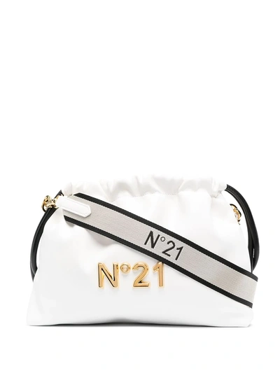 Shop N°21 Logo-plaque Detail Crossbody Bag In White