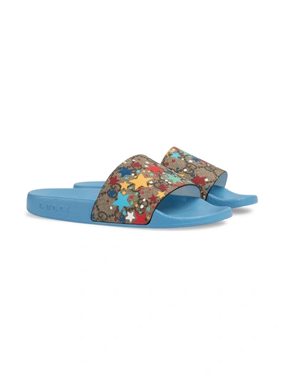 Gucci Kids Children s Gg Star Slide Sandal In Neutrals ModeSens