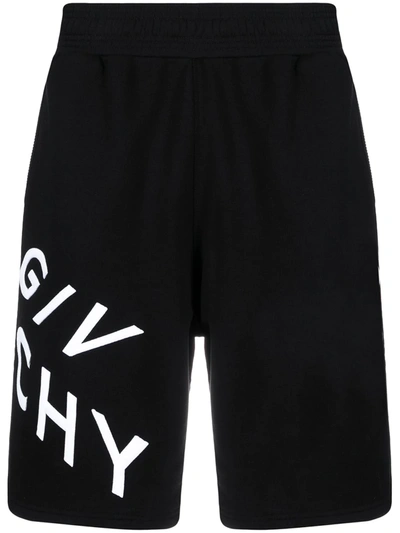 Shop Givenchy Logo-print Shorts In Black