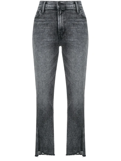 Shop Mother The Insider Cropped Jeans In Grey