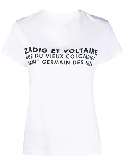 Shop Zadig & Voltaire Slogan Print T-shirt In White