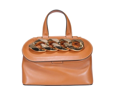 Shop Jw Anderson J.w. Anderson Small Chain Lid Bag In Pecan