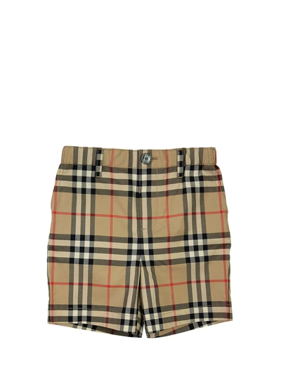 Shop Burberry Sean - Vintage Check Cotton Poplin Tailored Shorts In Archive Beige