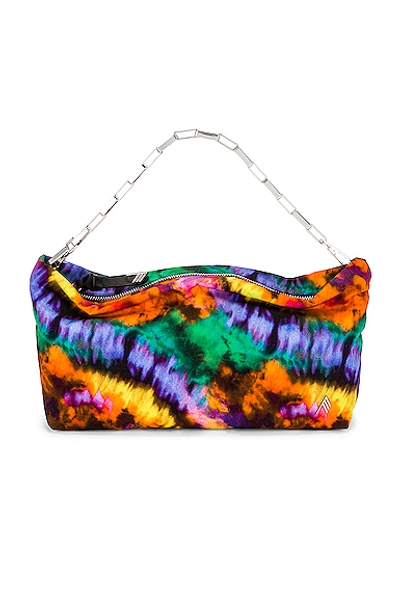 Shop Attico Pouch Bag In Multicolor Tie-dye