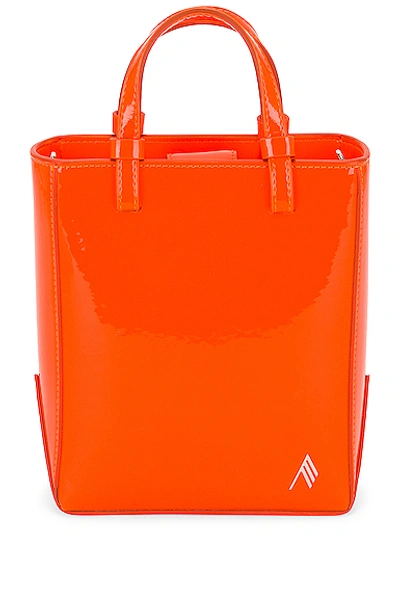 Shop Attico Mini Shopping Bag In Orange Fluo