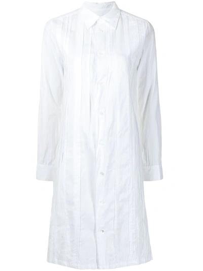 Pre-owned Yohji Yamamoto Panelled Shirt Dress In White