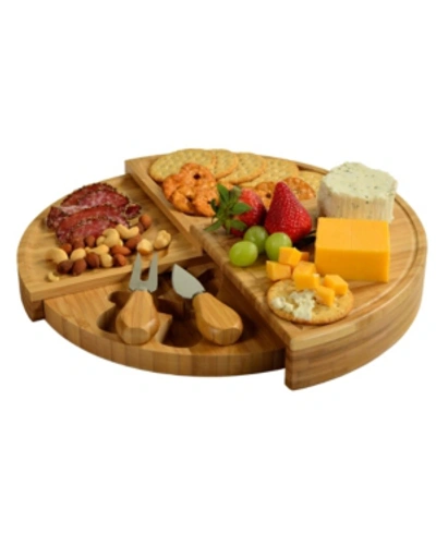 Shop Picnic At Ascot Florence Multilevel Transforming Bamboo Cheese Board With Tools In Natural