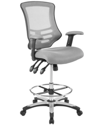 Shop Modway Calibrate Mesh Drafting Chair In Gray
