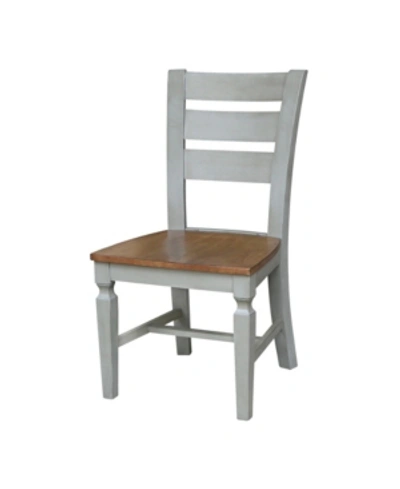 Shop International Concepts Vista Ladderback Chairs, Set Of 2 In Gray