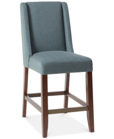 Shop Madison Park Bryson Counter Stool, Quick Ship In Blue
