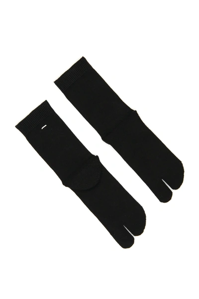 Shop Maison Margiela Tabi Socks In Black