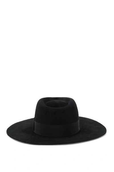 Shop Ruslan Baginskiy Fedora Hat Crystals And Pearls In Black