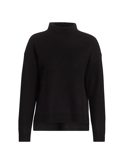 Shop Saks Fifth Avenue Wool & Cashmere Knit Mockneck Sweater In Ebony