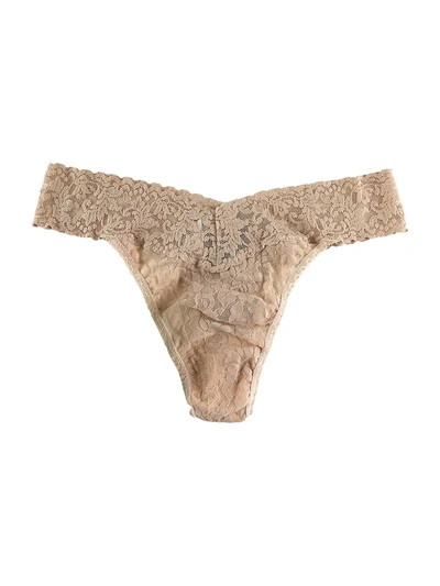 Shop Hanky Panky Women's Xoxo Boxed Lace Thong In Good Vibes