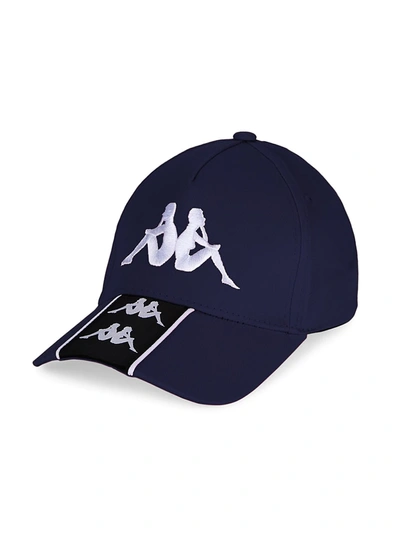 Kappa 222 Banda Baset Twill Baseball Cap In Blue Marine-white | ModeSens