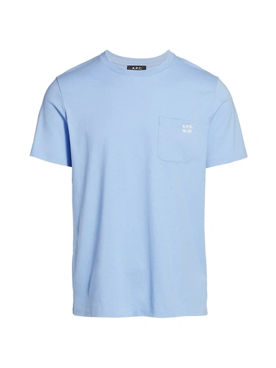 Shop Apc Andrew Pocket T-shirt In Blue