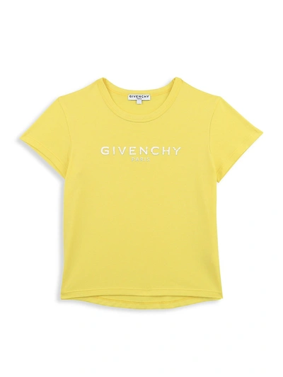 Shop Givenchy Little Girl's & Girl's Short Sleeve T-shirt In Yellow