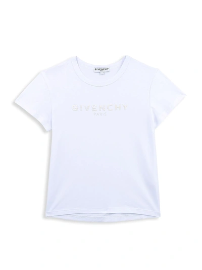 Shop Givenchy Little Girl's & Girl's Short Sleeve T-shirt In White