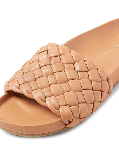 Shop Loeffler Randall Women's Sonnie Woven Leather Slides In Brown