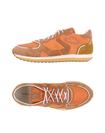 Shop Alberto Guardiani Sneakers In Orange