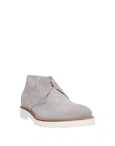 Shop Alberto Guardiani Ankle Boots In Light Grey