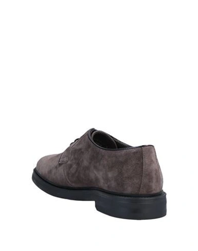Shop A.testoni Lace-up Shoes In Dove Grey